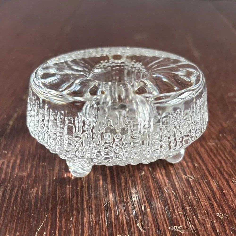 Vintage Iittala Ultima Thule Tapio Wirkkala Glass Candle Holder Finland